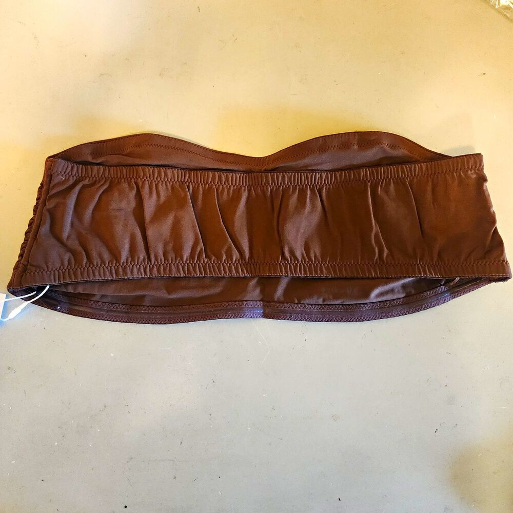 Cosabella Free Cut Micro Bandeau Strapless Wireless Bra Brown M Nwt $70 Retail